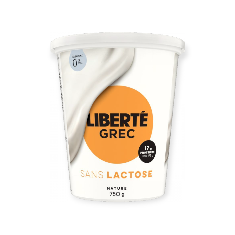 Yogourt grec nature Sans Lactose - 750g *DATE 29 Mars*
