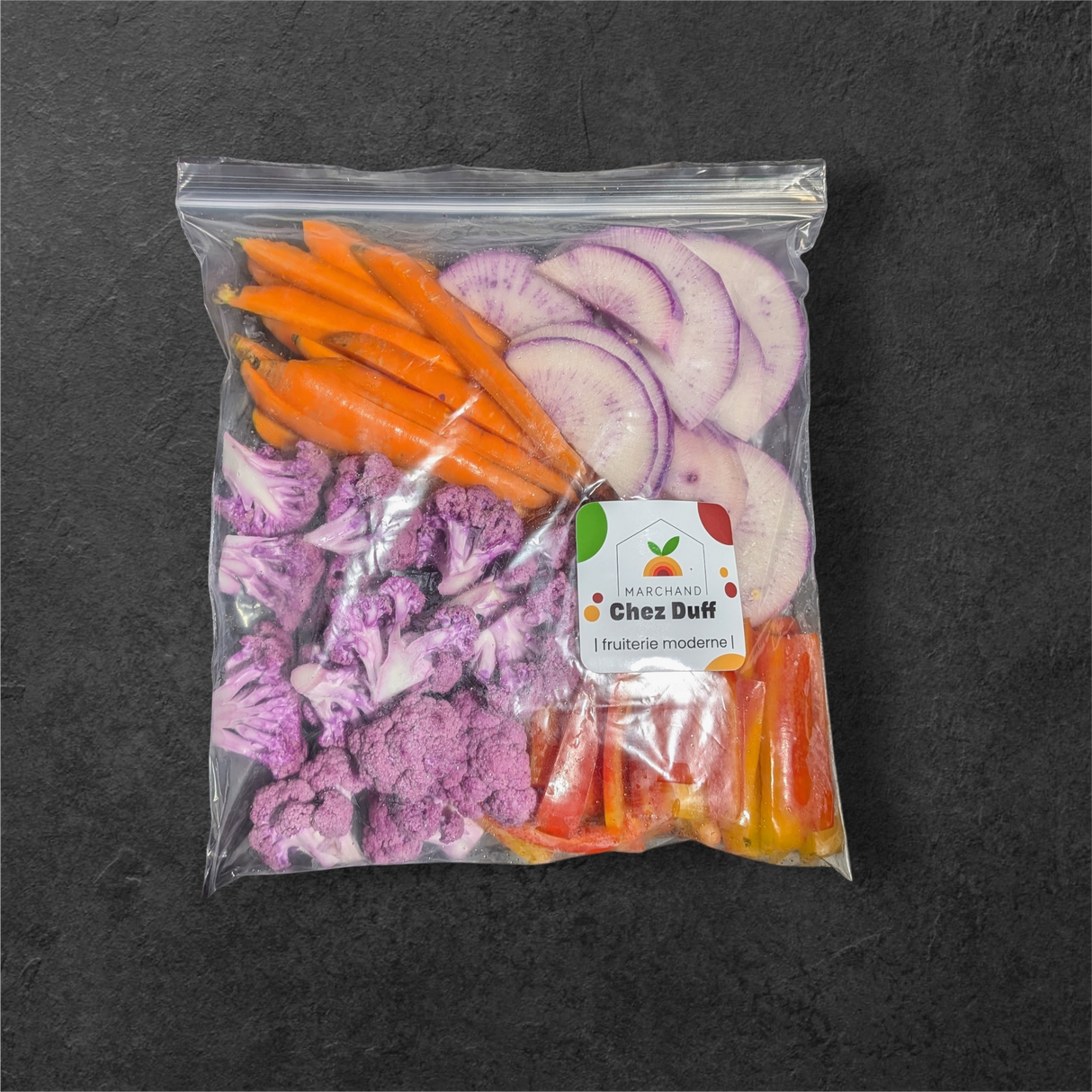 Crudités PREMIUM lavées et coupées - 1kg