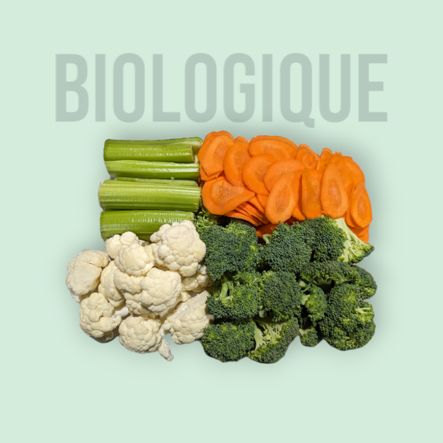 Crudités mixtes lavées et coupées BIO - 1kg