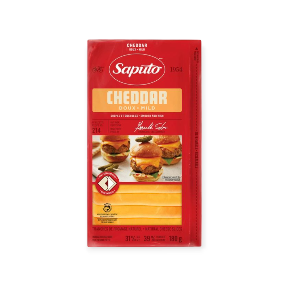 Cheddar marbré tranché 180g