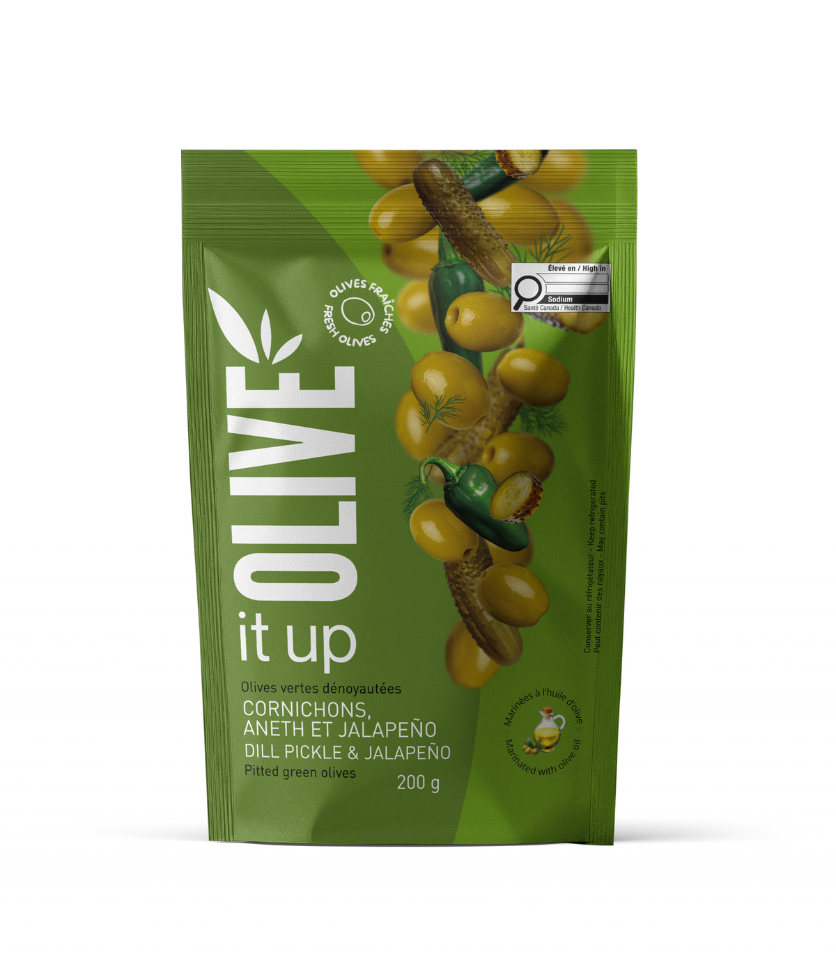Olives Cornichons, Aneth et Jalapeño - 200g